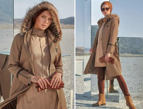 Alvina 2019-20 Sonbahar Kış Kapüşonlu Parka