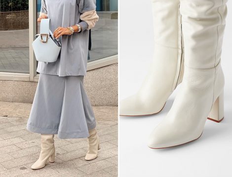 Betül Gedik - Zara Suni Deri Yüksek Topuklu Çizme
