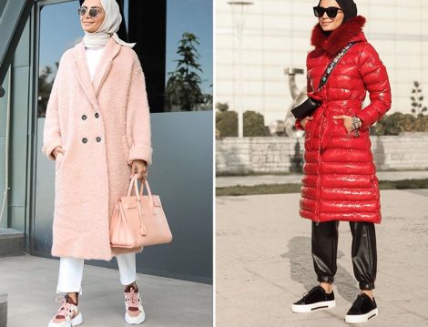 Betül Gedik Roberto Collina Peluş Kaban - Wominia Kırmızı Şişme Kaban