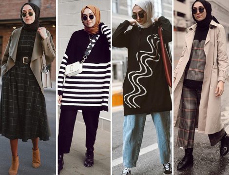 Elif Doğan Seçil Store Elbise-Sewatshirt-İkili Takım ve Manuka Siyah Beyaz Çizgili Tunik