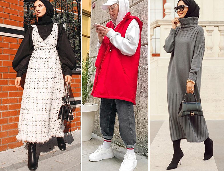 Sena Sever: Özsarıçam Jile / Beyza Ak: Chada Boutiqe Yelek / Betül Gedik Studio Nish Triko Elbise