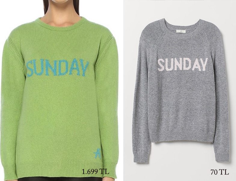 Alberta Ferretti – H&M Sunday Yazılı Kazak Fiyatları