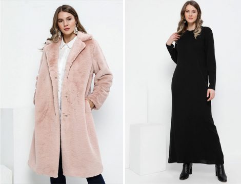 Alia Peluş Kaban ve Triko Elbise