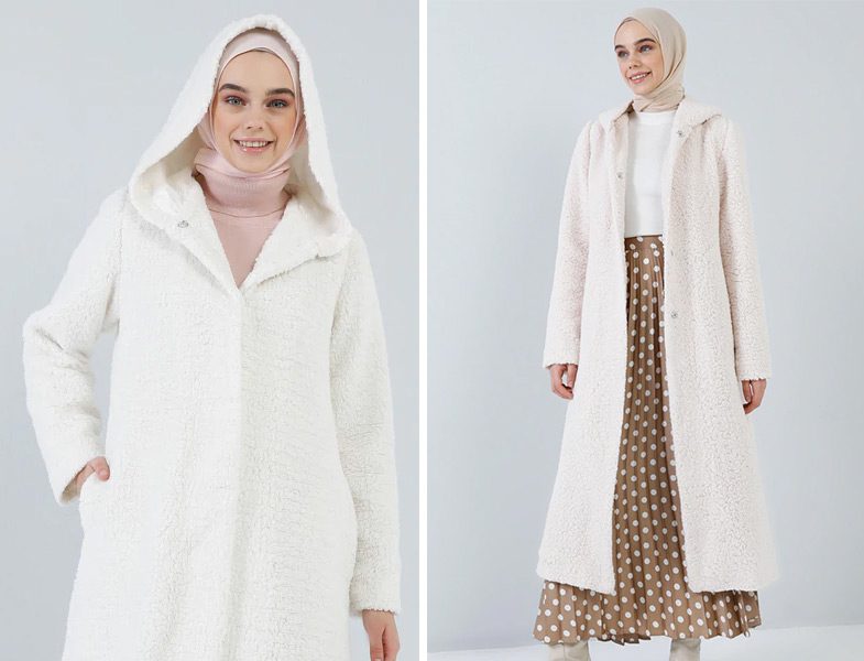 Benin Gizli Çıtçıtlı Kapüşonlu Peluş Kaban