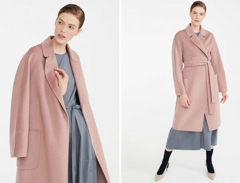 Max Mara Pembe Kaşe Kaban