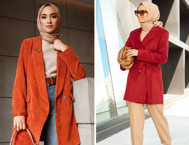 Sena Sever: Gülsüm Sevim Ceket - Betül Gedik: Ve Nove Koleksiyon Kiremit Kırmızısı Blazer Ceket
