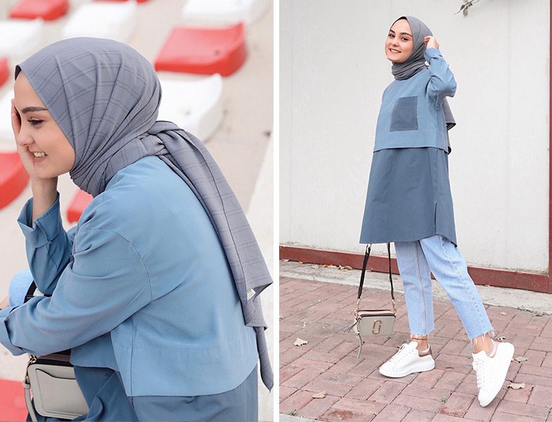 Aleyna Atalar: Garzia Atalia Tunik ve Pantolon - Fresh Scarf Şal