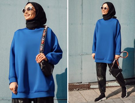 Betül Gedik: Terzi Dükkanı Mavi Sweat