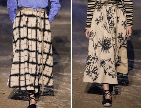 Christian Dior 2020 Bej Desenli Etek