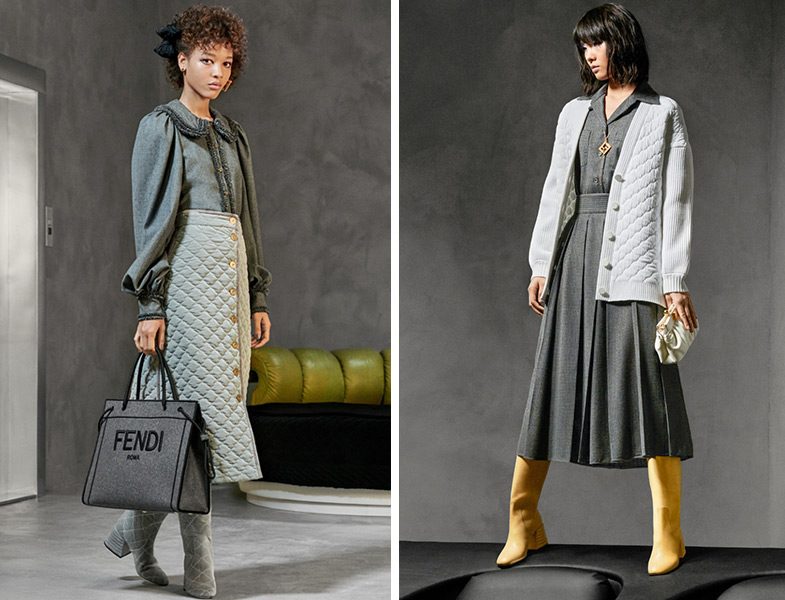 Fendi 2020 Kapitone Etek -Ceket