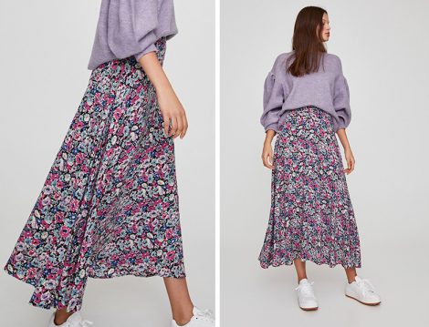 Stradivarius 2020 Çiçek Desenli Etek