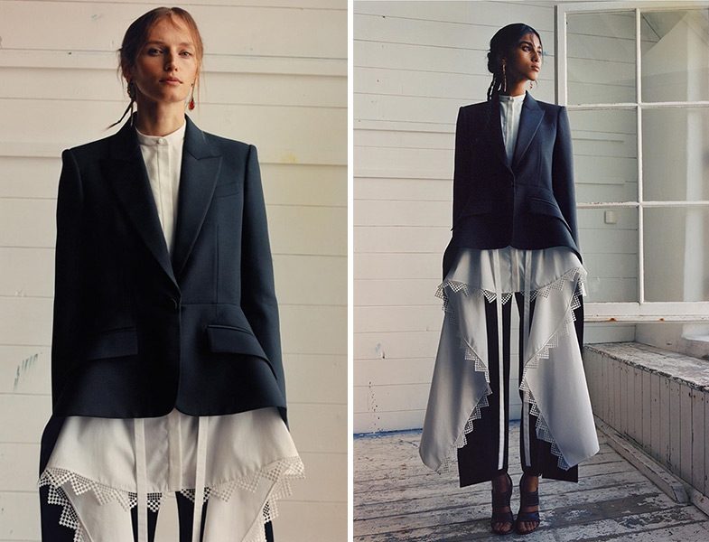 Alexander McQueen Dantel İşli Bluz ve Ceket