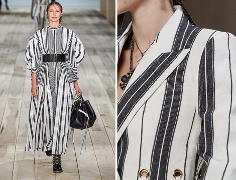 Alexander McQueen Siyah – Beyaz Çizgili Pantolon – Ceket ve Elbise