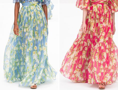 Carolina Herrera 2020 İlkbahar – Yaz Şifon Etek