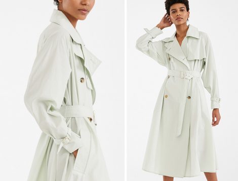 Max Mara'dan Pastel Yeşil Trençkot