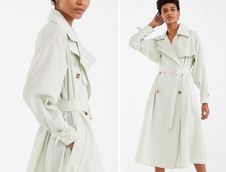 Max Mara'dan Pastel Yeşil Trençkot