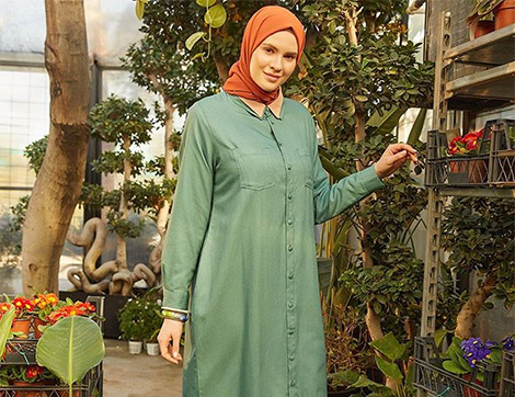 42 Beden ve Üzeri Hanımlar İçin 20 Tesettür Elbise Modeli