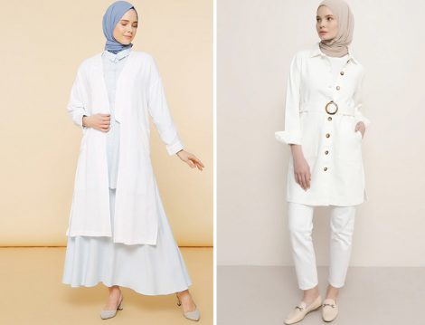 Mnatural Beyaz Doğal Kumaşlı Cep Detaylı Kimono - Benin Ekru Doğal Kumaşlı Kot Ceket