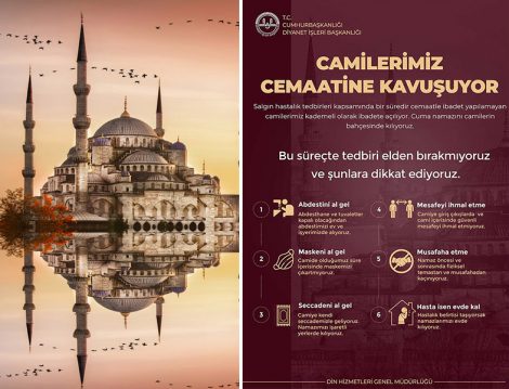 Diyanet İşleri Başkanlığı'nın Camiler İçin Hazırladığı Afiş