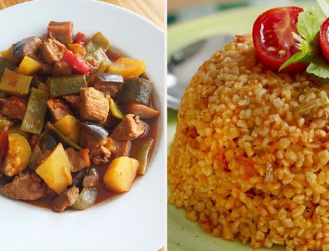 Etli Türlü ve Bulgur Pilavı
