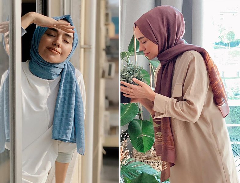 Hülya Aslan - Req Official Mavi Şal - Cardion Eşarp Şal