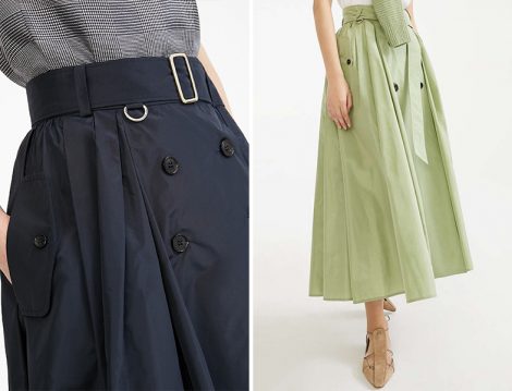 Max Mara İpek Karışımlı Tafta Etek