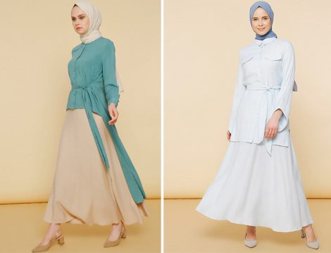 Mnatural Doğal Kumaşlı Kloş Etek