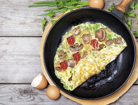Otlu Mantarlı Omlet Tarifi