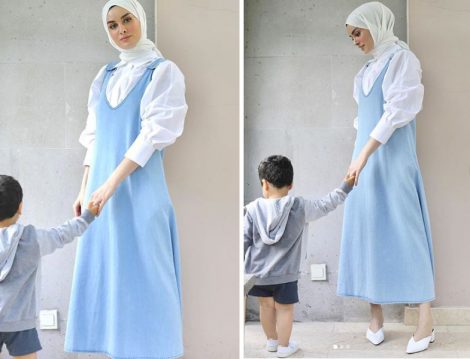 Mavi Tesettür Jile Modeli