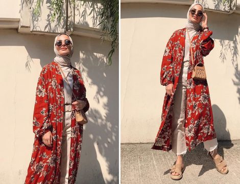 Elif Küçüksarı - Betül Barutçu Desenli Kimono