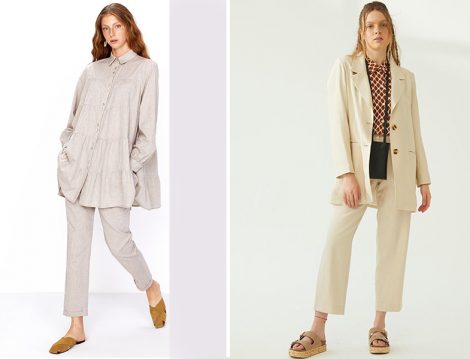 Vesna Design Keten Gömlekli Takım - Suud Collection Keten Ceketli Tasarım