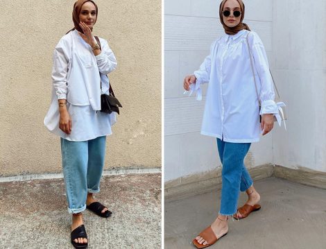 Şeyma Kaymak&Mina Aişe Beyaz Tunik