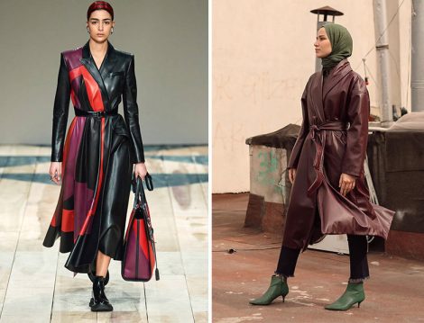 Alexander McQueen Deri Pardesü - Touche Deri Pardesü