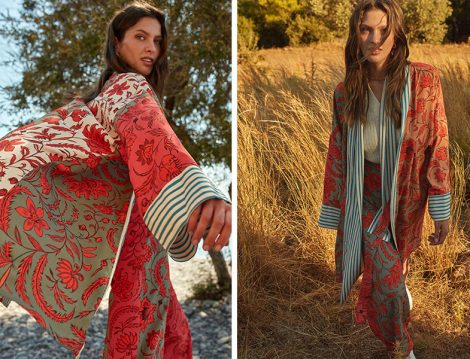 LC Waikiki & Oopscool Çiçek Desenli Ceket - Pantolon