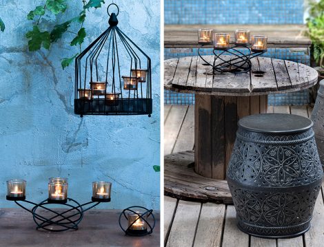 Paşabahçe Mağazaları Elips Metal Mumluk ile Dome Tealight Mumluk