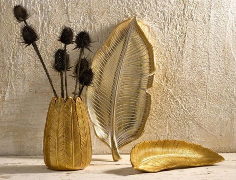 Paşabahçe Mağazaları Yaprak ve Feather Dekoratif Obje ve Tabaklar
