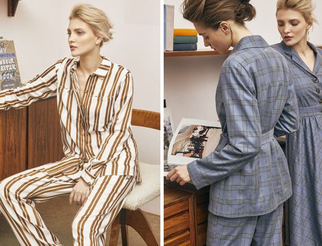 Akhmadullina Dreams Çizgili Takım ile Ekose Elbise ve Takım