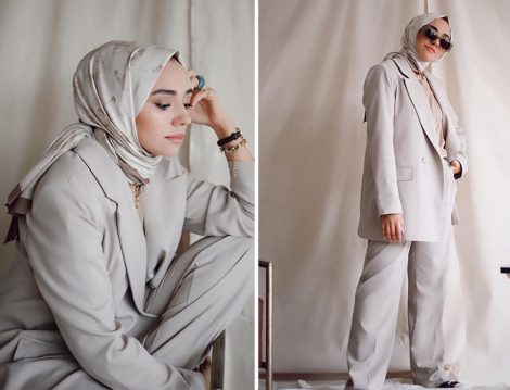 Trendyolmilla Gri Blazer Ceket - Hülya Aslan