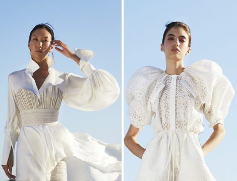Özgür Masur MBFWI SS21 (Beyaz Balon Kol Tasarımlar)