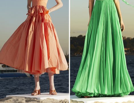 Özgür Masur MBFWI SS21 (Turuncu ve Yeşil Elbise)