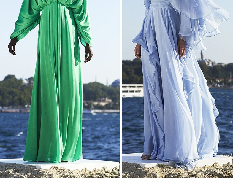 Özgür Masur MBFWI SS21 (Yeşil ve Mavi Elbise)