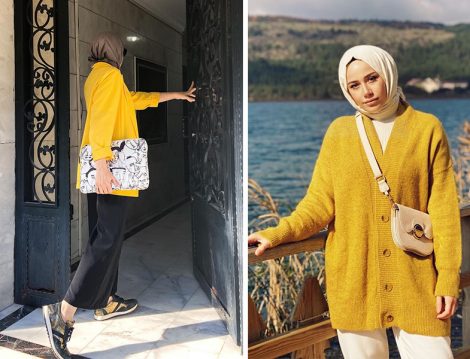 Büşra Erdoğan Toraman Sarı Ceket - Benin Düğmeli Hırka (Feyza Hakyemez)