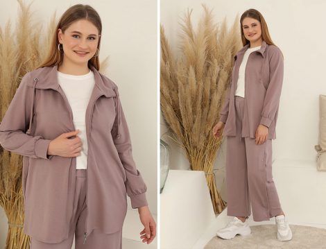 Alia Lila Sweatshirt ve Pantolon