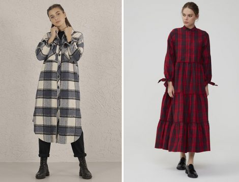He-qa Oduncu Gömlek Ceket - Normcore Ekose Elbise