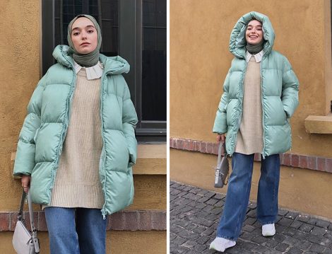 Hooop Store Şişme Mont-Kazak (Ceyda Öztekin)