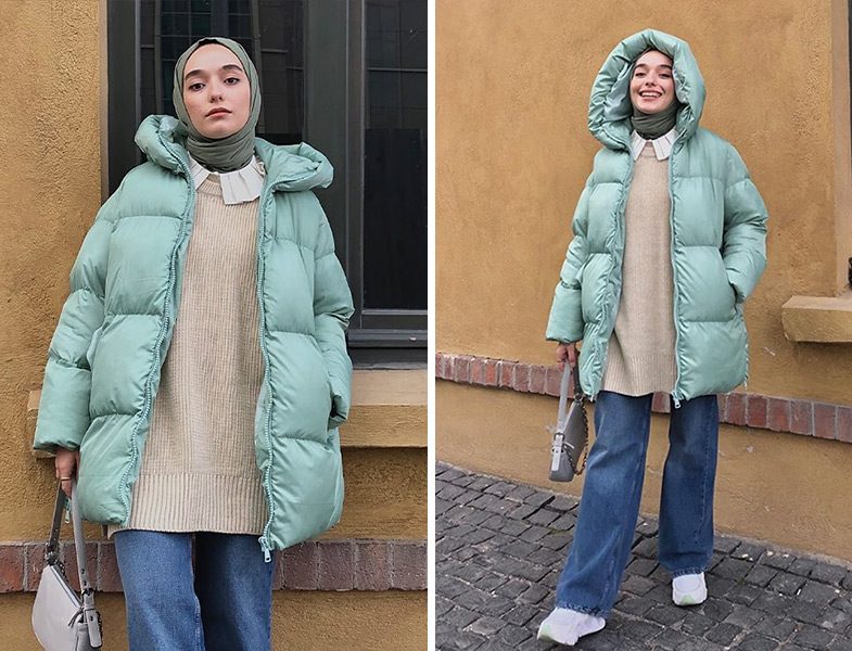 Hooop Store Şişme Mont-Kazak (Ceyda Öztekin)