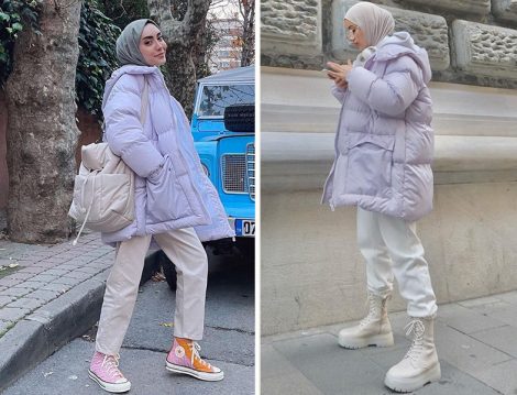 Manuka Lila Şişme Mont (Rimelaşkına Hilal - Merve Öz)
