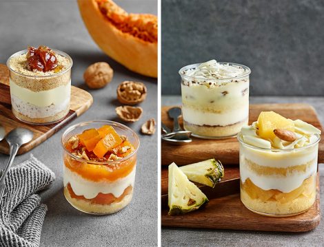 Ösüt Kestaneli Magnolia -Balkabaklı Bardak Pasta - Ananaslı Bademli Magnolia