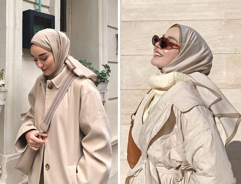 Ceyda Öztekin ve Bihemtalal Merve Tek Kat Şal Bağlama Stilleri