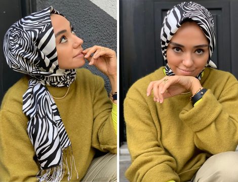 İpekevi Zebra Desen Şal-Eşarp (Hülya Aslan)